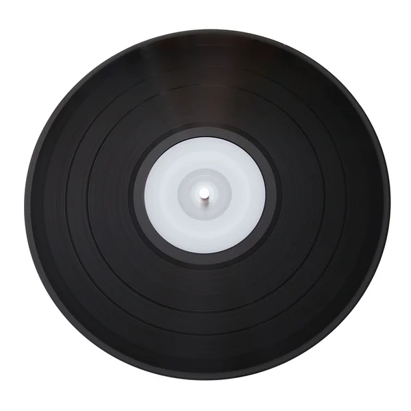 Ancien disque vinyle isolé sur fond blanc — Photo