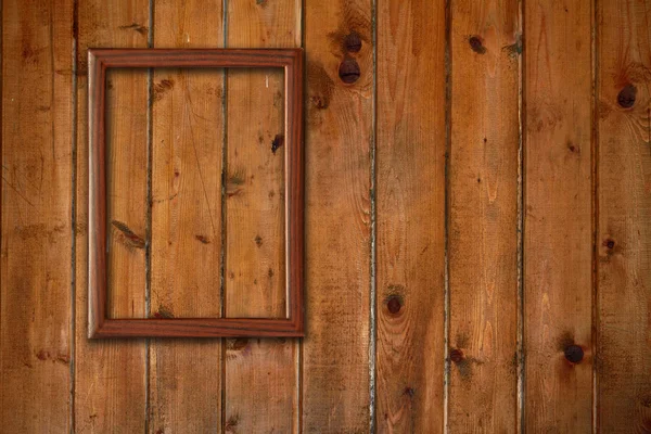 Telaio su parete di legno — Foto Stock