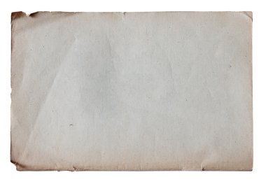Beyaz arkaplanda izole edilmiş eski kağıt