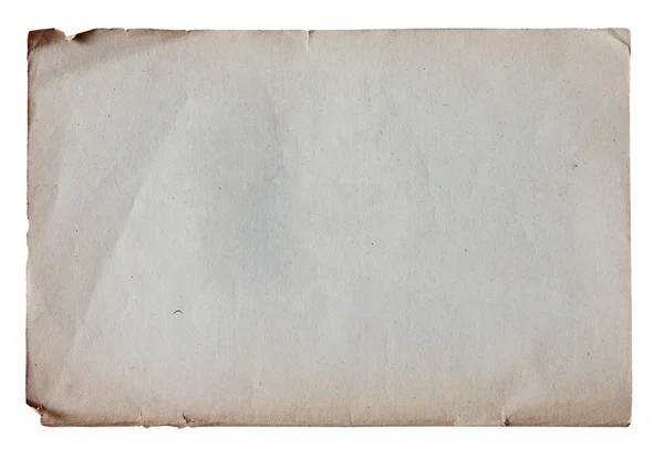 白地に隔離された古い紙 — ストック写真