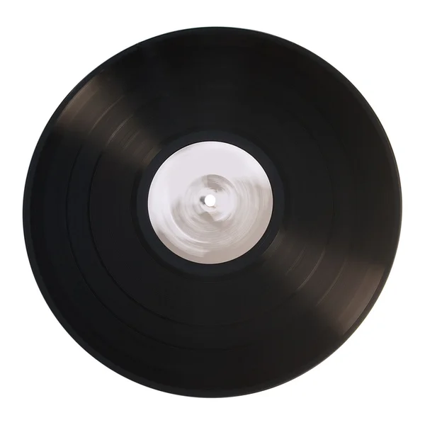 Vecchio disco in vinile isolato su sfondo bianco — Foto Stock