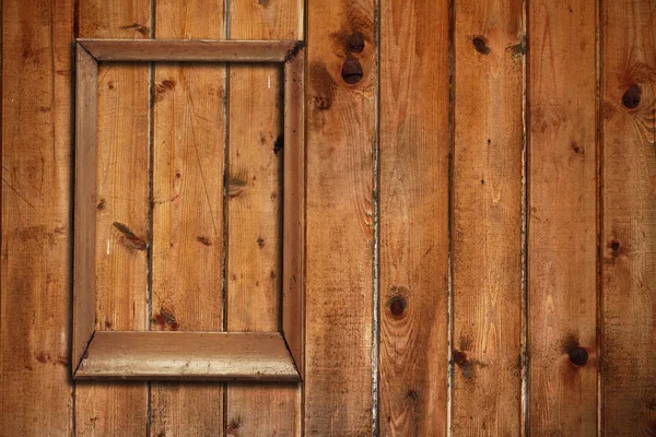 Frame op houten muur — Stockfoto