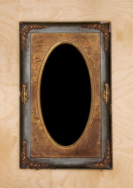 Foto-frame op houten achtergrond — Stockfoto