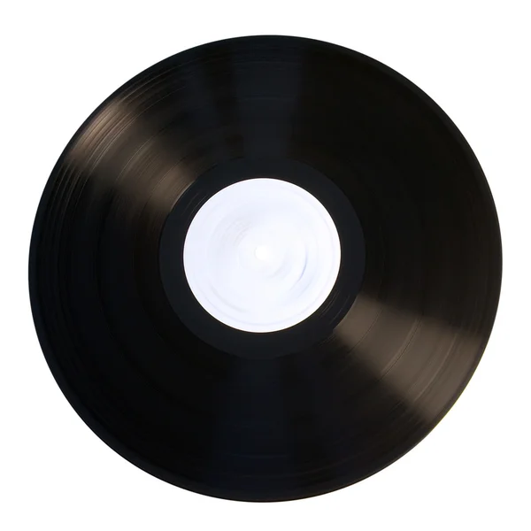 Gammal vinylskiva isolerad på vit bakgrund — Stockfoto