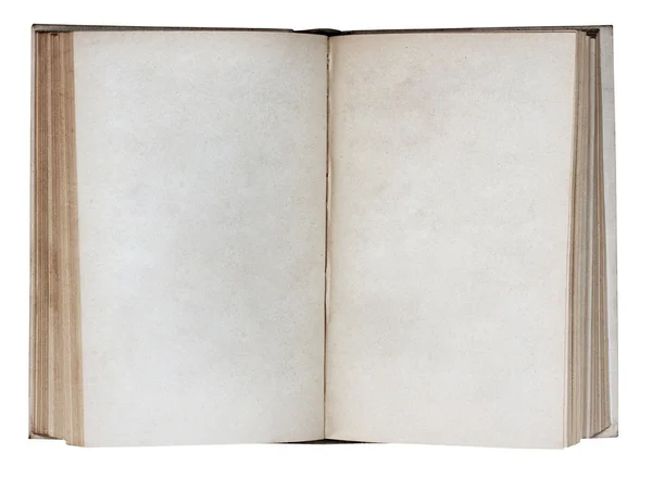 Open boek met blanke pagina geïsoleerd — Stockfoto