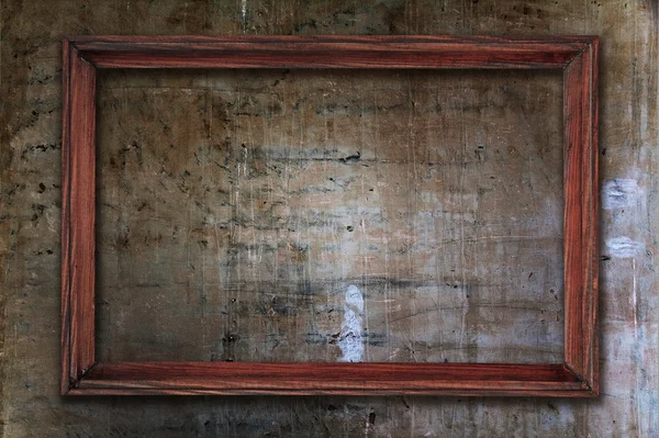 stock image Frame on wooden wall