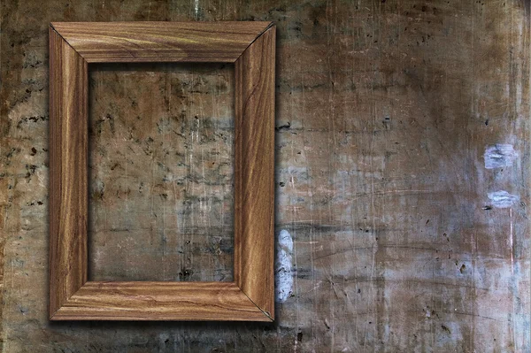 Cadre sur mur en bois — Photo