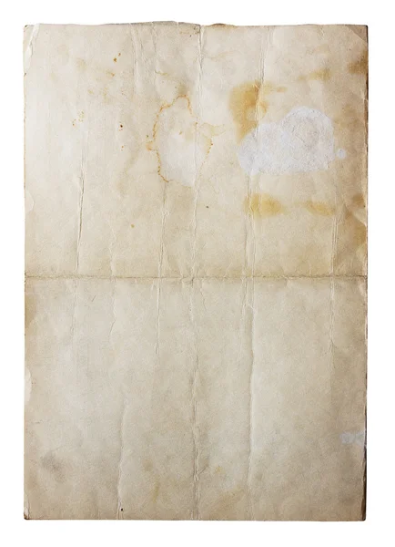 Παλιό χαρτί isolatedold — Φωτογραφία Αρχείου