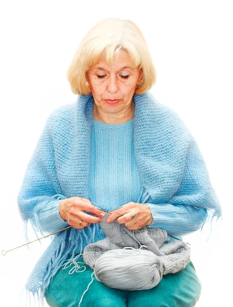 stock image Woman knitting