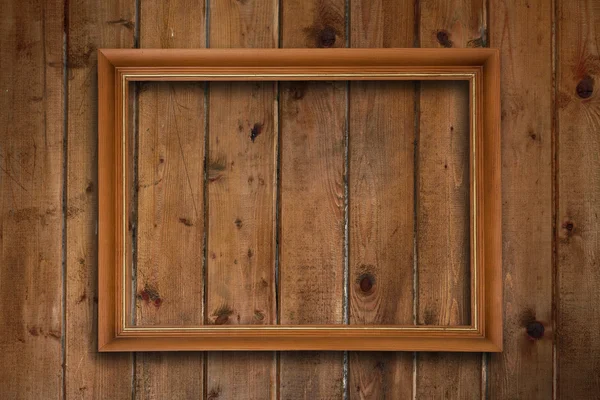 Cadre sur mur en bois — Photo