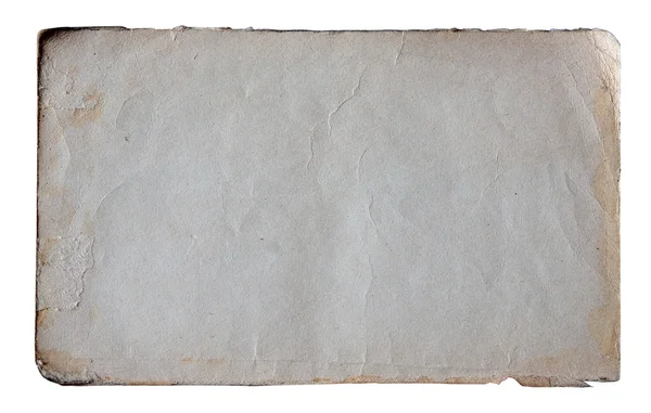 Vecchia carta isolata su sfondo bianco — Foto Stock