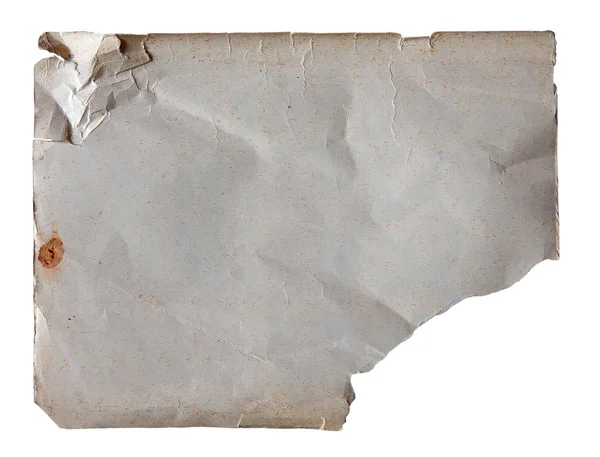 Hârtie veche izolată pe fundal alb — Fotografie, imagine de stoc