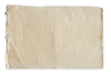 Ragged old paper isolated on white background clipart