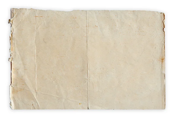 Zerlumptes altes Papier isoliert auf weißem Hintergrund — Stockfoto