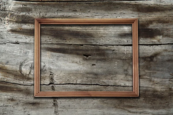 古い木製の背景の空白の枠 — ストック写真