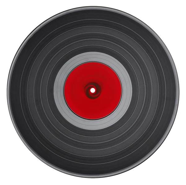 Oude Vinyl Record Geïsoleerd Een Witte Achtergrond Met Uitknippad — Stockfoto
