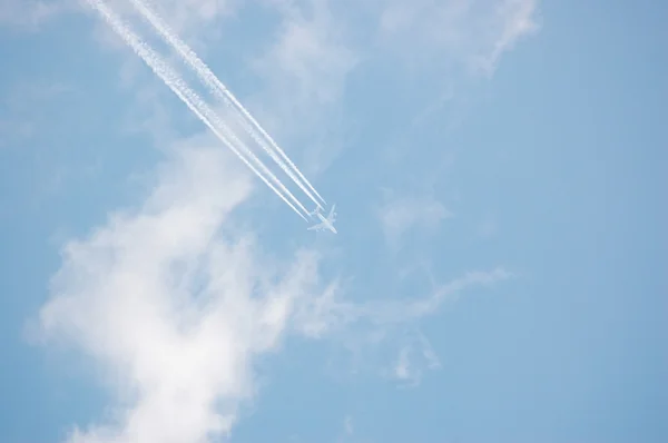 stock image The flying plane