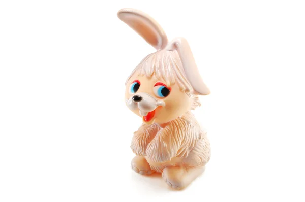 Резиновый Кролик Изолирован Белом Фоне — стоковое фото