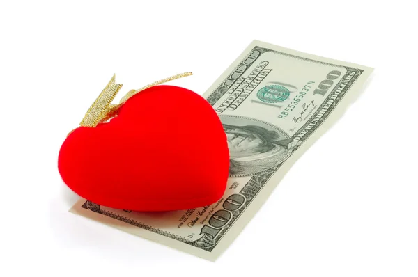Hearts and dollars — Stock Photo, Image