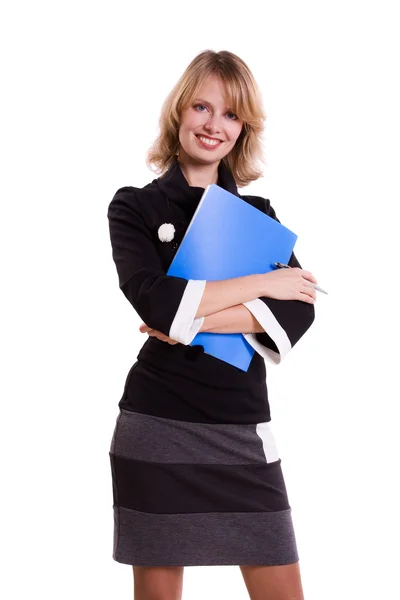 Mujer de negocios con archivos . —  Fotos de Stock
