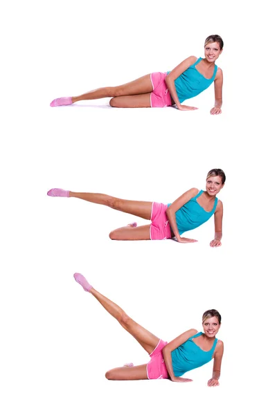 Mulher fazer exercícios — Fotografia de Stock