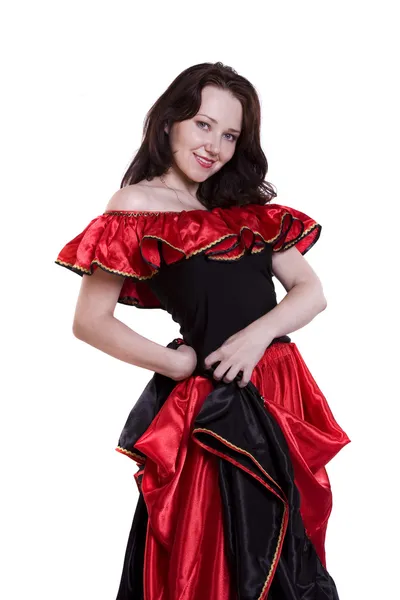 Halloween kostiumy hiszpański kobieta. — Zdjęcie stockowe