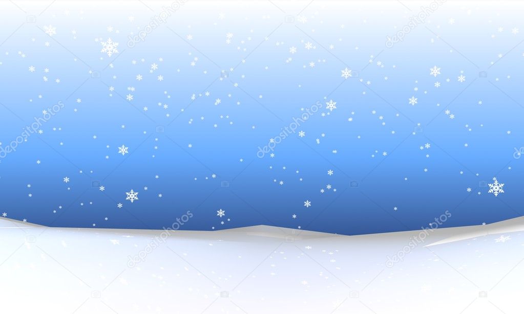 Abstract winter snowfall. Rendered 3d-background in various colors.