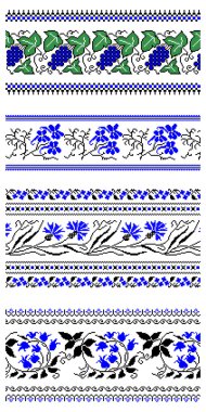 Ukrainian embroidery ornament clipart