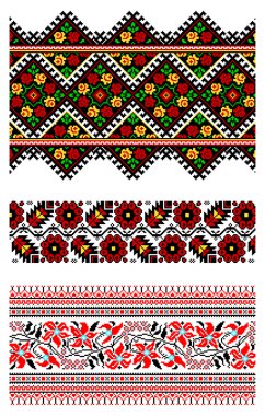 Ukrainian embroidery ornament clipart