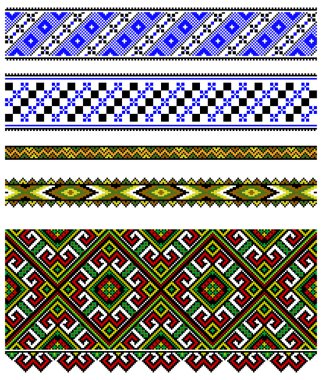 Ukrainian embroidery ornament clipart