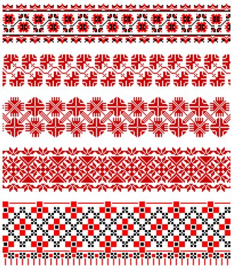 Ukrainian embroidery ornament clipart