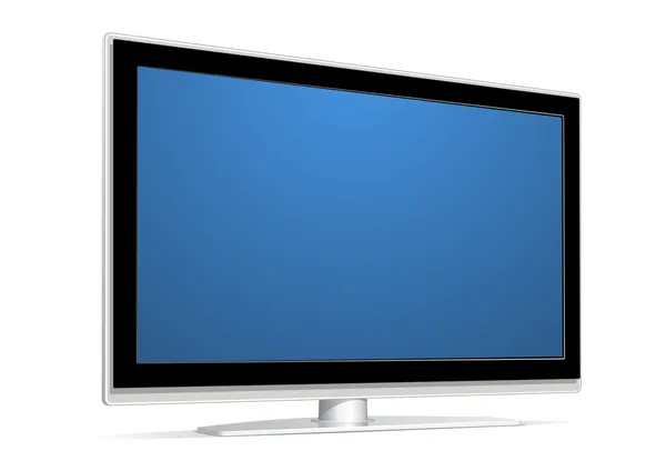 Vektor Eps Darstellung Des Plasma Lcd Fernsehers Auf Weißem Hintergrund — Stockvektor
