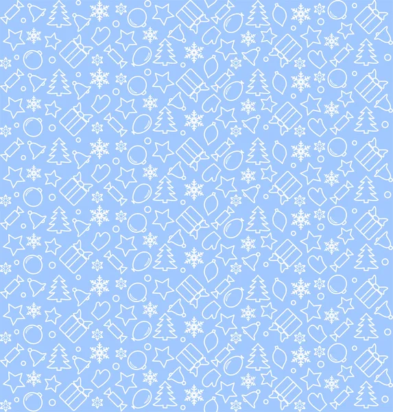 Texture Créative Nouvel Avec Symboles Signes Noël — Image vectorielle