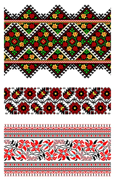 Ukrainian embroidery ornament — Stock Vector