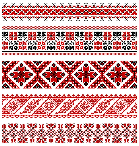 ウクライナ刺繍飾り — ストックベクタ