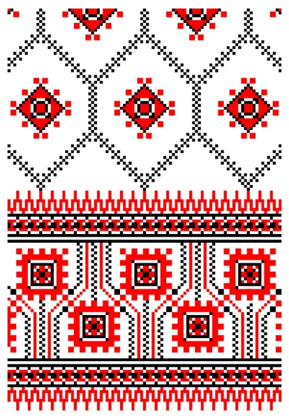 Vektorové Ilustrace Ukrajinských Výšivky Ornamenty Vzory Rámy Hranice — Stockový vektor