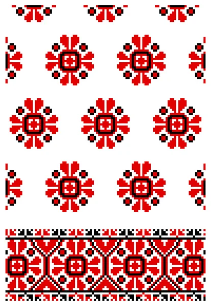 Ornamentos bordados ucranianos — Archivo Imágenes Vectoriales
