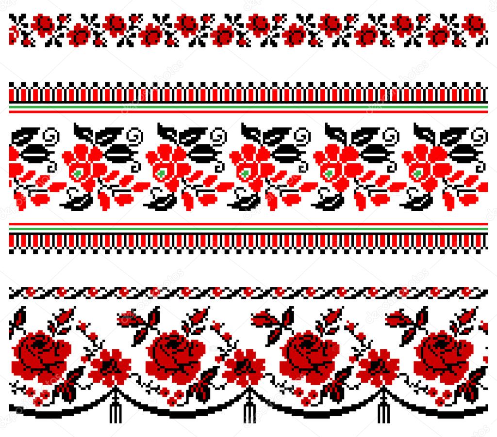 Белорусский орнамент на белом фоне