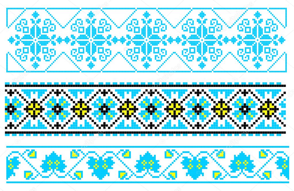 Ukrainian embroidery ornaments