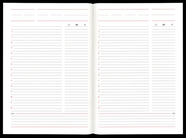 Notebook spread — Stock Photo, Image