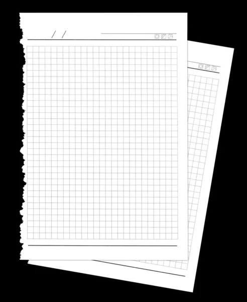 Twee pagina's heen en weer geslingerd van notebook — Stockfoto