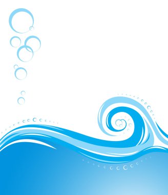 Aqua waves background clipart
