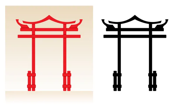 Японские ворота — стоковый вектор