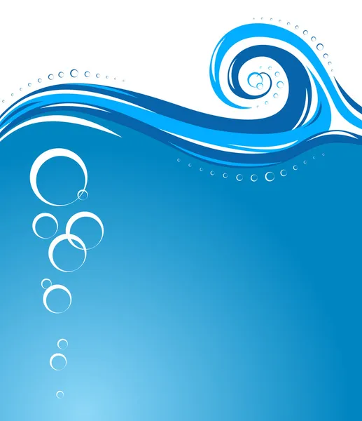 Aqua vagues fond — Image vectorielle