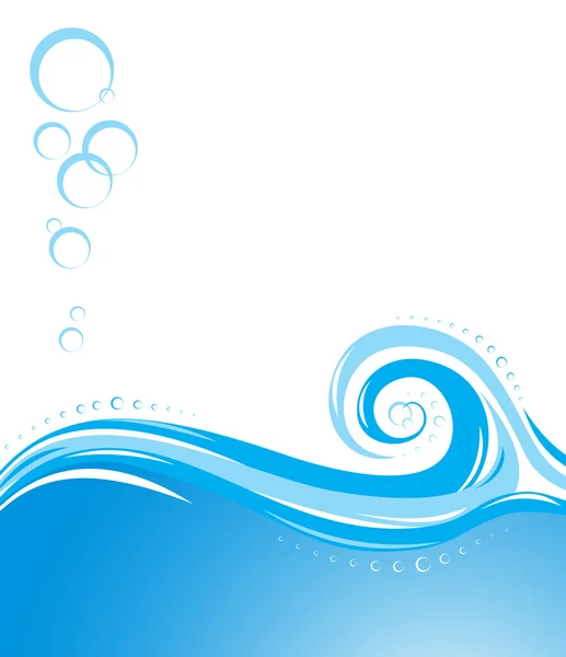Aqua vagues fond — Image vectorielle