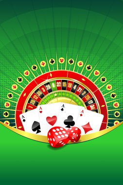 Abstract background with gambling elements clipart