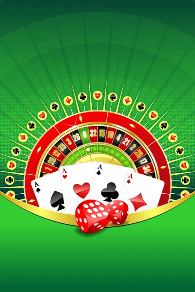 Абстрактный фон с элементами азартных игр Стоковая Картинка