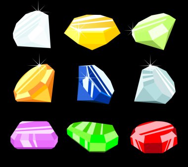 Jewels and gemstones clipart