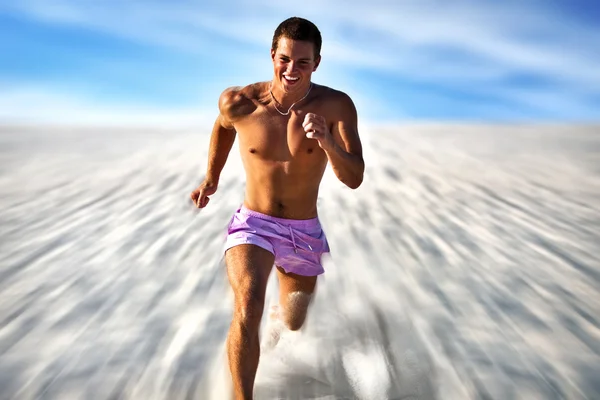 Muito rápido homem correndo — Fotografia de Stock