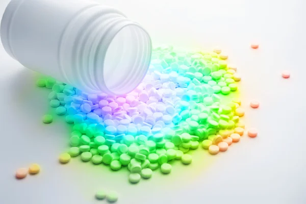 Multicolored vitamin pills — Stock Photo, Image